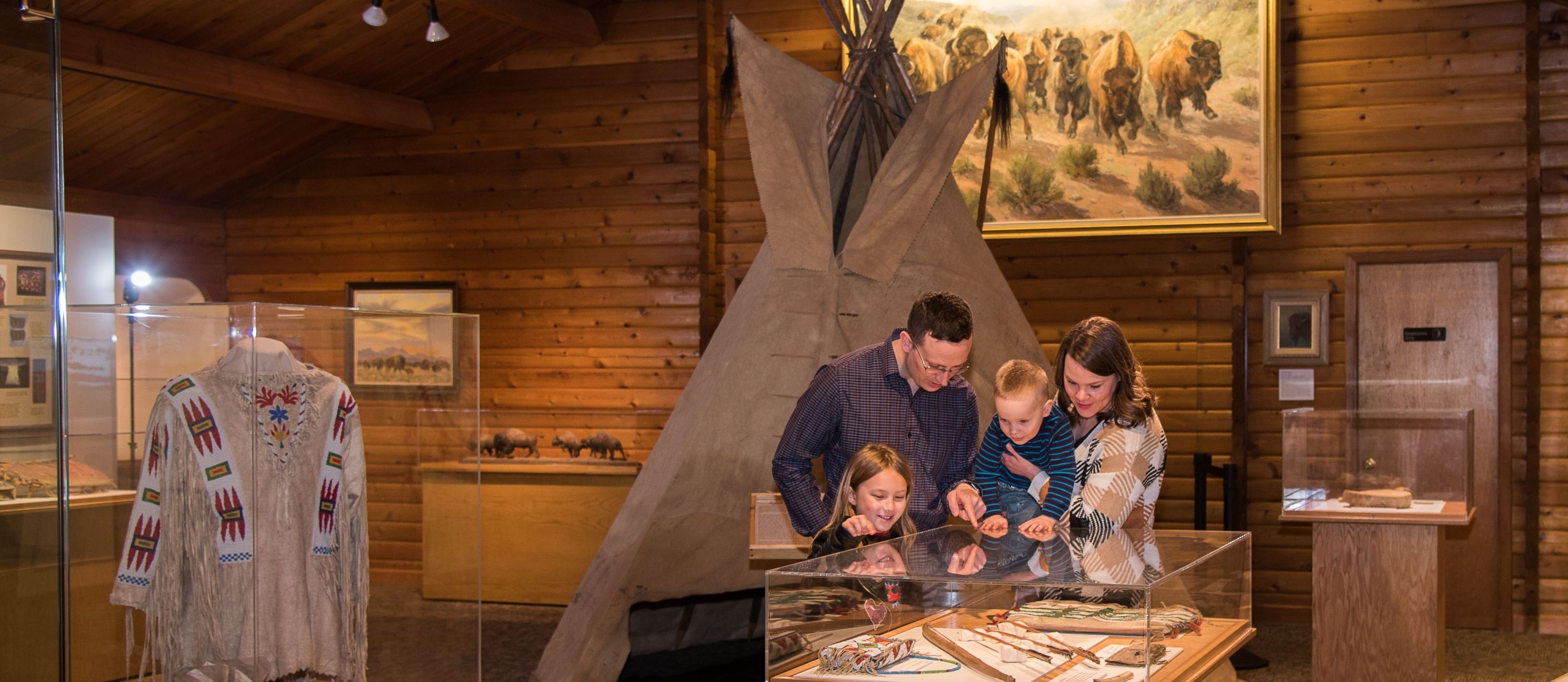 family at history museum