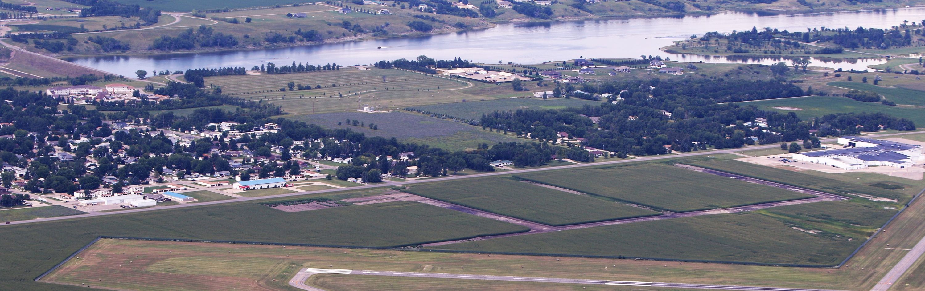 aerial view of industrial park