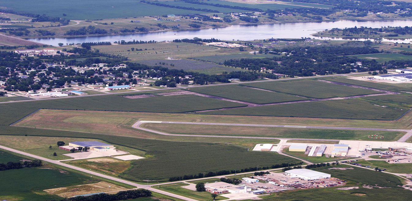 aerial view of industrial park